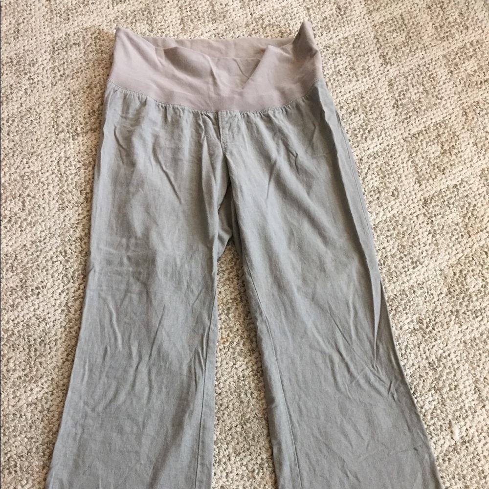 Old Navy linen maternity pants